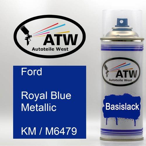 Ford, Royal Blue Metallic, KM / M6479: 400ml Sprühdose, von ATW Autoteile West.